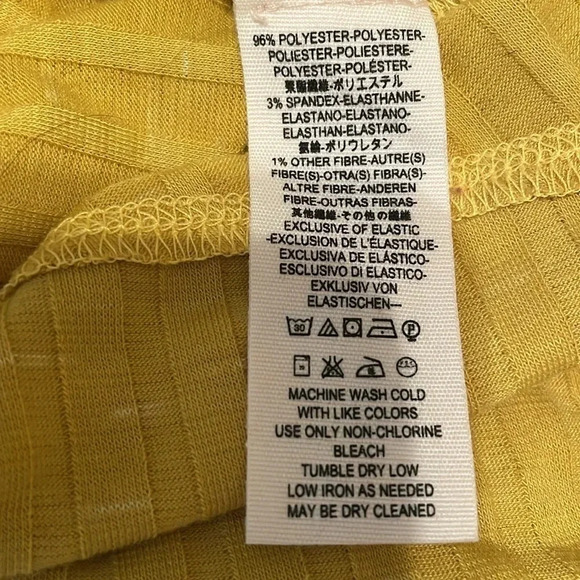 We The Free XS Smocked Back Tie Front Sexy Halter Top Shirt Mustard Yellow Gold - Picture 8 of 10